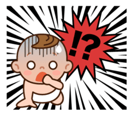 Baby Adzuki-chan cute and funny. sticker #230578
