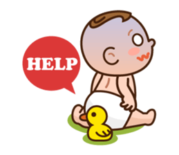 Baby Adzuki-chan cute and funny. sticker #230579