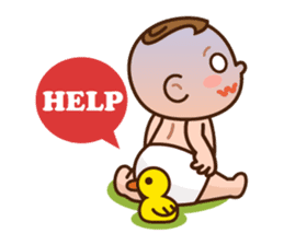 Baby Adzuki-chan cute and funny. sticker #230579