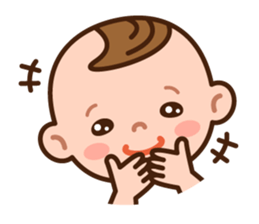 Baby Adzuki-chan cute and funny. sticker #230580