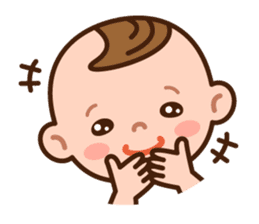 Baby Adzuki-chan cute and funny. sticker #230580