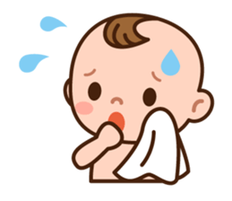 Baby Adzuki-chan cute and funny. sticker #230581