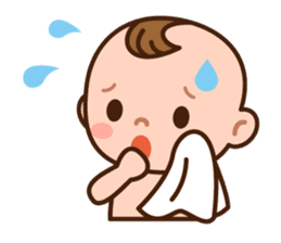 Baby Adzuki-chan cute and funny. sticker #230581