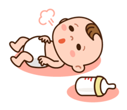 Baby Adzuki-chan cute and funny. sticker #230583