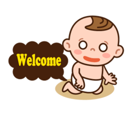 Baby Adzuki-chan cute and funny. sticker #230585