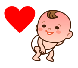 Baby Adzuki-chan cute and funny. sticker #230588
