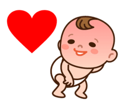 Baby Adzuki-chan cute and funny. sticker #230588