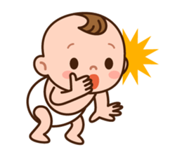 Baby Adzuki-chan cute and funny. sticker #230589