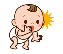 Baby Adzuki-chan cute and funny. sticker #230589