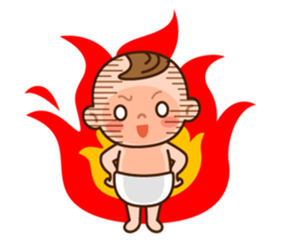 Baby Adzuki-chan cute and funny. sticker #230591