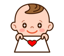 Baby Adzuki-chan cute and funny. sticker #230593