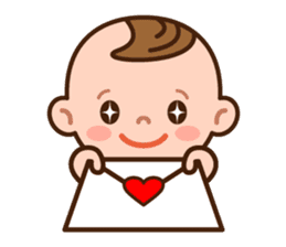 Baby Adzuki-chan cute and funny. sticker #230593