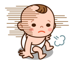 Baby Adzuki-chan cute and funny. sticker #230595