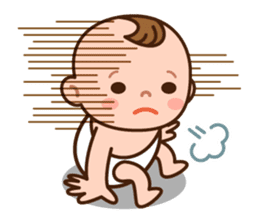 Baby Adzuki-chan cute and funny. sticker #230595