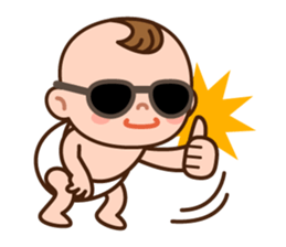 Baby Adzuki-chan cute and funny. sticker #230596