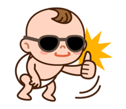 Baby Adzuki-chan cute and funny. sticker #230596