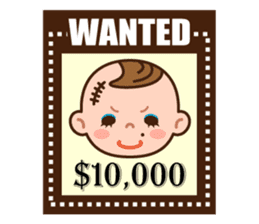 Baby Adzuki-chan cute and funny. sticker #230598