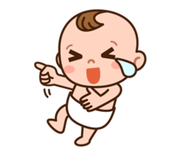 Baby Adzuki-chan cute and funny. sticker #230599