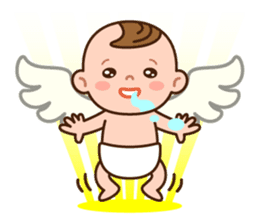 Baby Adzuki-chan cute and funny. sticker #230600