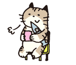 Pouch the cat sticker #233611
