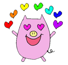 HAPPY PIG sticker #234242