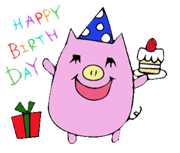 HAPPY PIG sticker #234270