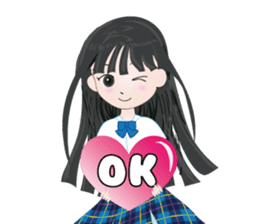 My avatar "Long black hair" sticker #234561