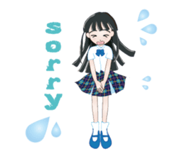 My avatar "Long black hair" sticker #234567