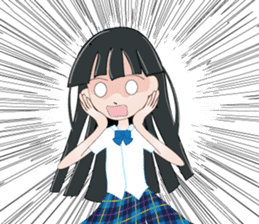 My avatar "Long black hair" sticker #234568