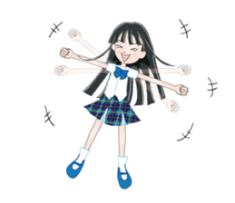 My avatar "Long black hair" sticker #234575