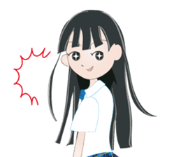 My avatar "Long black hair" sticker #234576