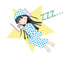 My avatar "Long black hair" sticker #234585