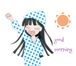 My avatar "Long black hair" sticker #234586