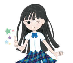 My avatar "Long black hair" sticker #234590