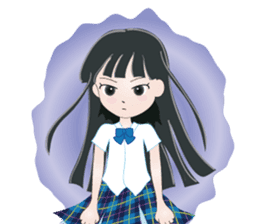 My avatar "Long black hair" sticker #234595