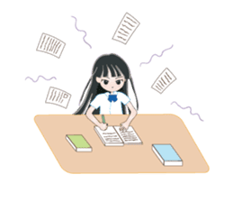 My avatar "Long black hair" sticker #234597