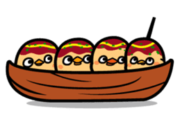 octopus ball sparrow sticker #234762