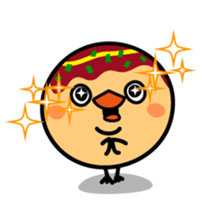 octopus ball sparrow sticker #234763