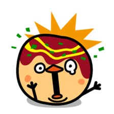 octopus ball sparrow sticker #234765