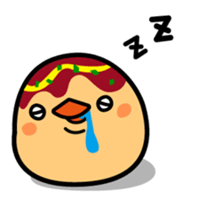 octopus ball sparrow sticker #234768