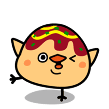 octopus ball sparrow sticker #234769