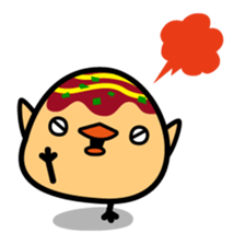 octopus ball sparrow sticker #234784