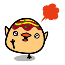 octopus ball sparrow sticker #234784