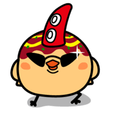 octopus ball sparrow sticker #234788