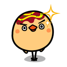 octopus ball sparrow sticker #234793