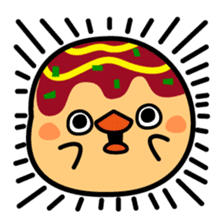 octopus ball sparrow sticker #234800