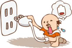 Ojisan from Mr. Mobile - battery saver - sticker #235075