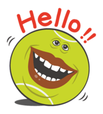Funny tennis balls sticker #235460