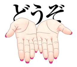 Hand of the woman 【Japanese version】 sticker #236749