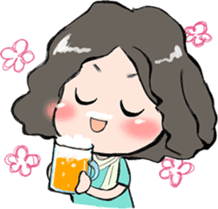 Cute Tipsy Woman sticker #237041